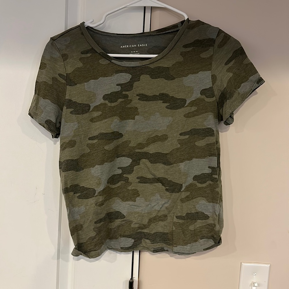 AMERICAN EAGLE GREEN CAMO SHIRT